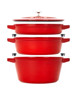 Staub Cast Iron 4 Piece Stackable Set