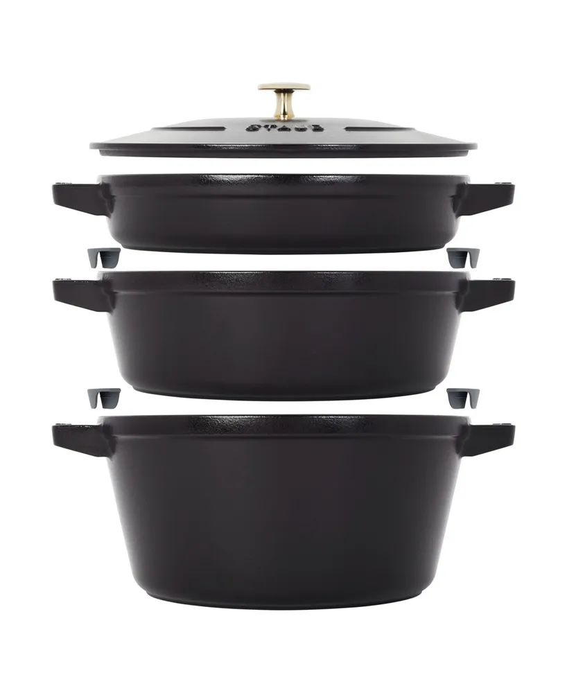 Staub Cast Iron 4 Piece Stackable Set