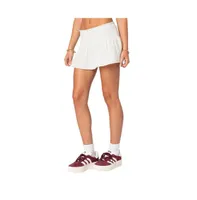 Camellia cotton scrunch mini skirt