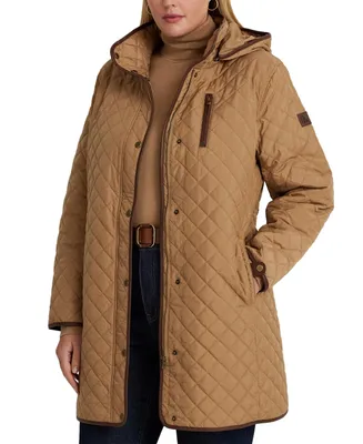 Lauren Ralph Lauren Women's Plus Size Quilted Coat, Created for Macy's