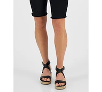 Style & Co Petite Raw-Edge Denim Bermuda Shorts, Created for Macy's