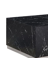 Best Master Furniture Zhuri 21" Faux Marble Square Coffee Table