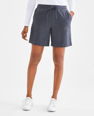 Style & Co Petite Mid-Rise Knit Drawstring Shorts, Created for Macy's