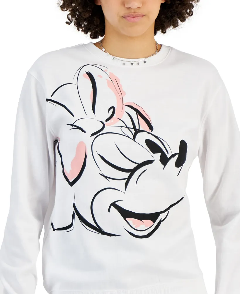 Disney Juniors' Minnie Mouse Wink Print Sweatshirt