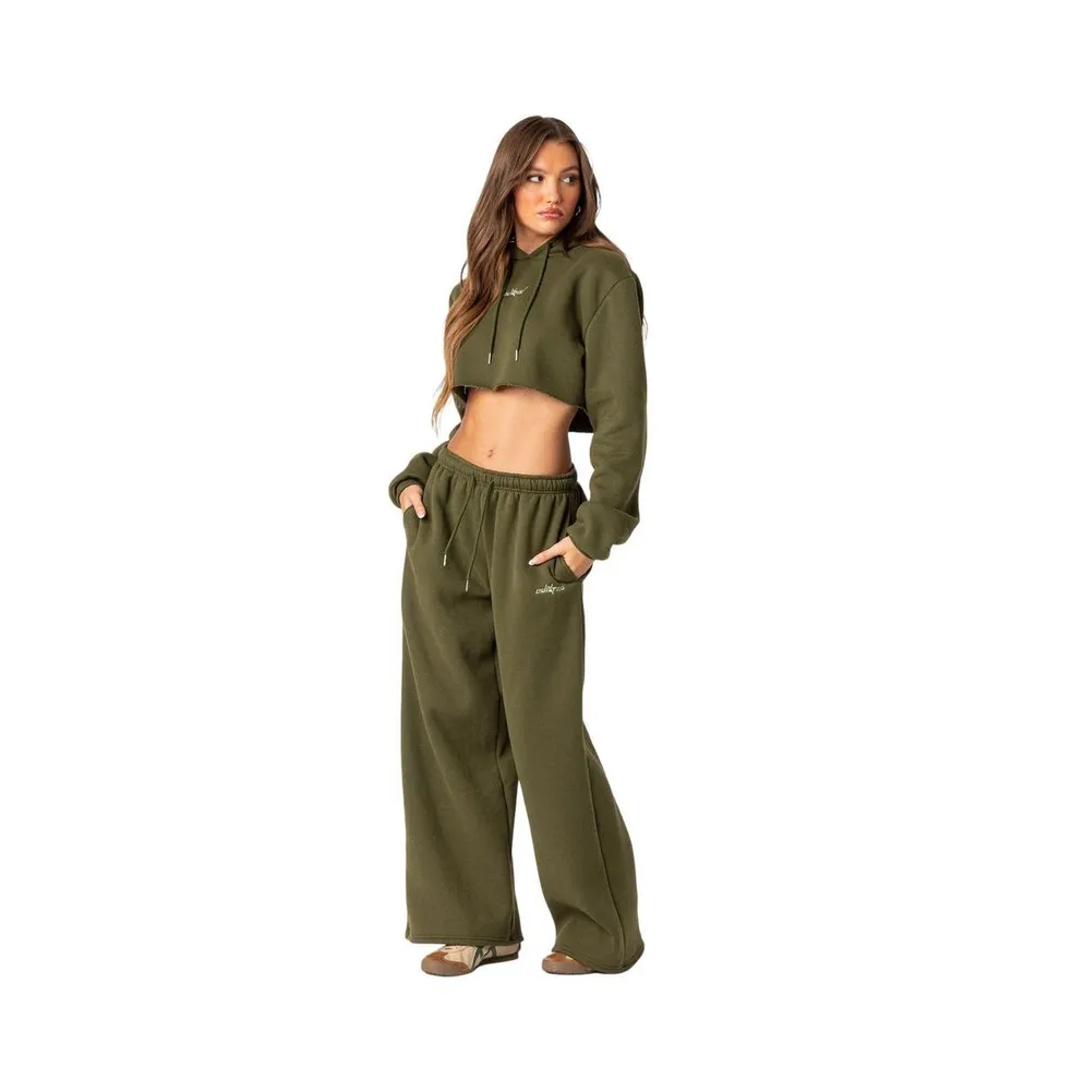 Edikted Women's Brenna low rise wide sweatpants