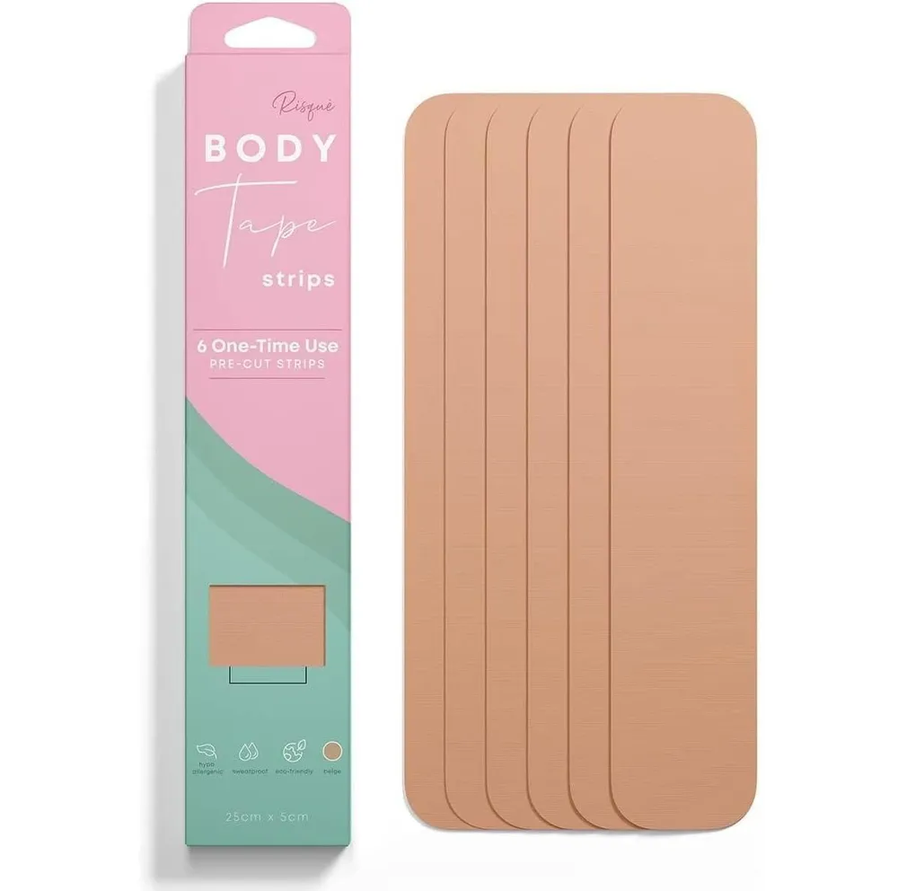 Beige Body Tape Strips, 6strips