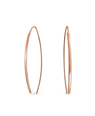 Bling Jewelry Delicate Minimalist Modern Long Thin Line Linear Threader Earrings For Women Sterling Silver