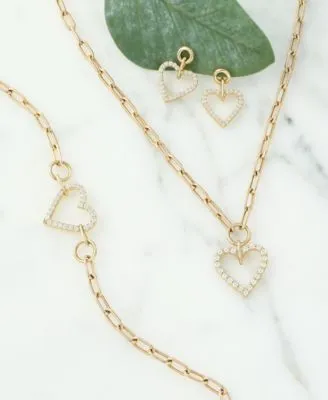 Wrapped In Love Diamond Heart Bracelet Necklace Drop Earrings Jewelry Collection In 14k Gold Created For Macys
