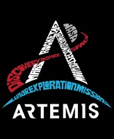 La Pop Art Men's Nasa Artemis Logo Word Long Sleeve T-shirt