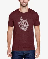 La Pop Art Men's Hanukkah Dreidel Premium Blend Word T-shirt