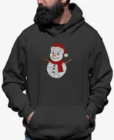 La Pop Art Men's Christmas Snowman Word Hooded Sweatshirt