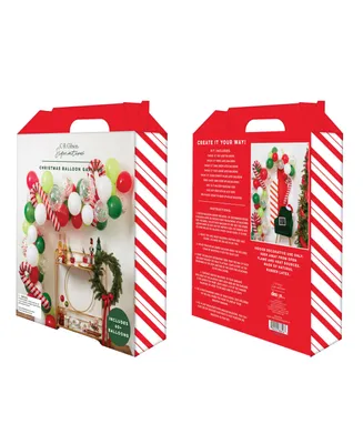 Cr Gibson Signature Candy Cane Holiday Balloon Garland with 63 Balloons
