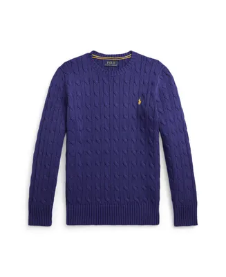 Polo Ralph Lauren Big Boys Cable- Knit Crewneck Sweater