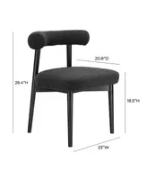 Tov Furniture 1 Piece Boucle Upholstered Side Chair