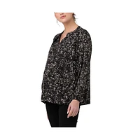 Ripe Maternity Trixie Nursing Blouse Black/Natural