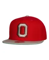 Men's Mitchell & Ness Scarlet, Gray Ohio State Buckeyes 2-Tone 2.0 Snapback Hat