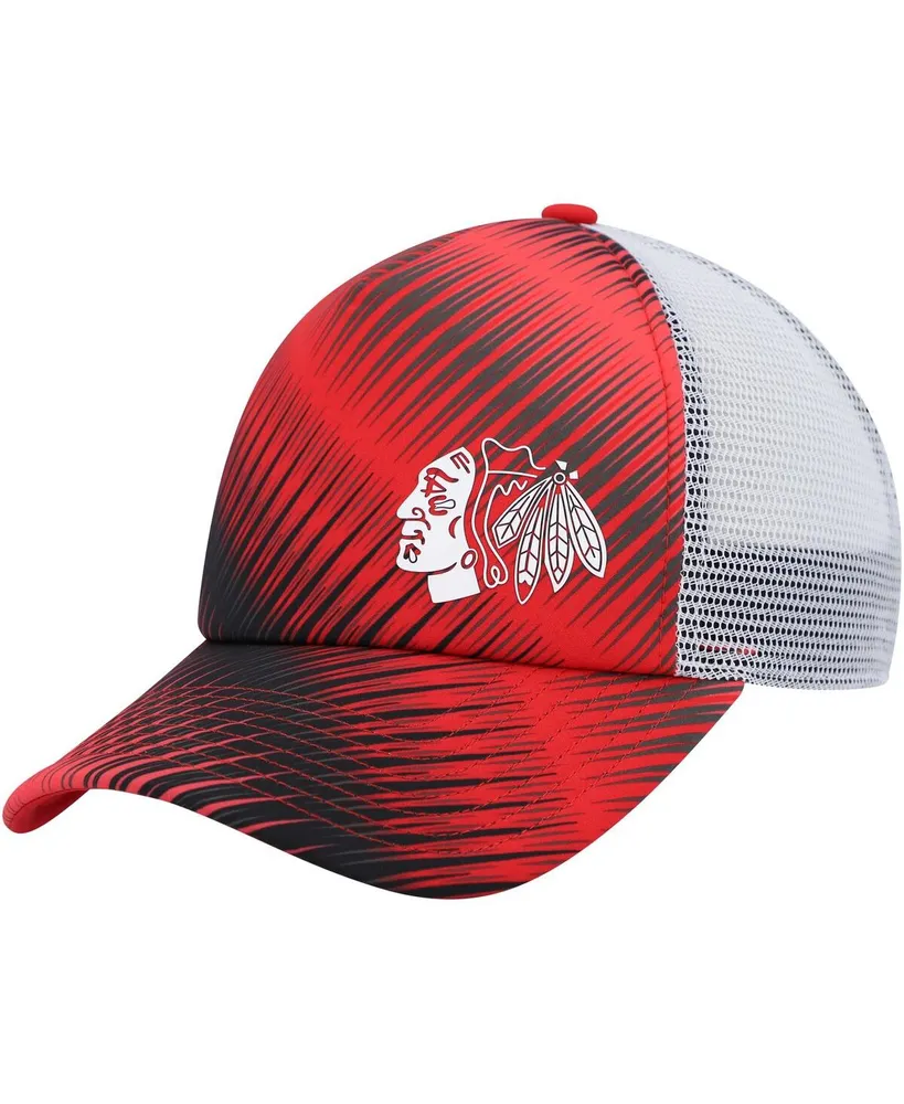 Women's adidas Red, White Chicago Blackhawks Graphic Foam Trucker Snapback Hat