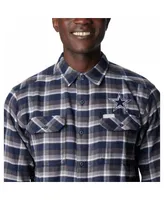 Men's Columbia Navy Dallas Cowboys Flare Gun Flannel Button-Up Shirt