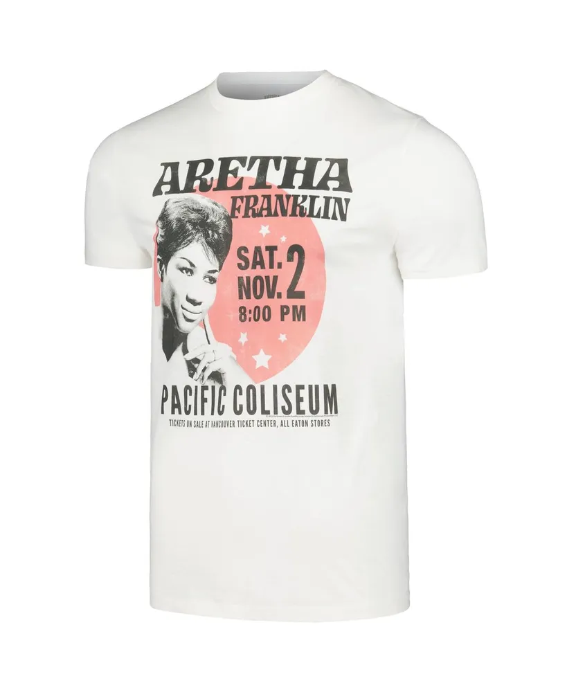 Men's Natural Aretha Franklin Circle Poster T-shirt