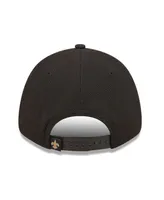 Men's New Era Black New Orleans Saints Framed Af 9FORTY Snapback Hat