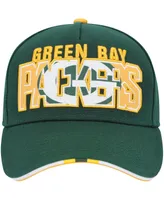 Big Boys and Girls Green Green Bay Packers On Trend Precurved A-Frame Snapback Hat