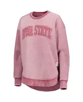 Women's Pressbox Cardinal Iowa State Cyclones Ponchoville Pullover Sweatshirt