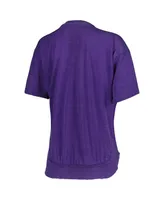 Women's Pressbox Purple Lsu Tigers Arch Poncho T-shirt