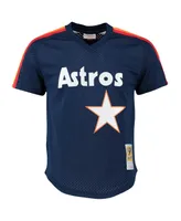 Men's Mitchell & Ness Craig Biggio Navy Houston Astros 1991 Cooperstown Collection Mesh Big and Tall Pullover Jersey