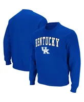 Men's Colosseum Royal Kentucky Wildcats Arch and Logo Pullover Sweatshirt