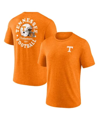 Men's Fanatics Heather Tennessee Orange Volunteers Old-School Bold Tri-Blend T-shirt