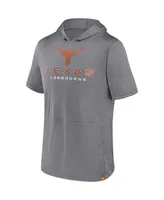 Men's Fanatics Heather Gray Texas Longhorns Modern Stack Hoodie T-shirt
