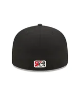 Men's New Era Black Rochester Red Wings Marvel x Minor League 59FIFTY Fitted Hat