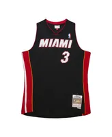 Men's Mitchell & Ness Dwyane Wade Black Miami Heat 2012-13 Hardwood Classics Swingman Jersey