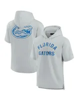 Men's and Women's Fanatics Signature Gray Florida Gators Super Soft Fleece Short Sleeve Pullover Hoodie