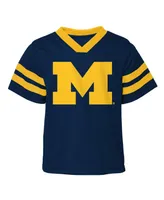 Toddler Boys and Girls Navy Michigan Wolverines Two-Piece Red Zone Jersey Pants Set