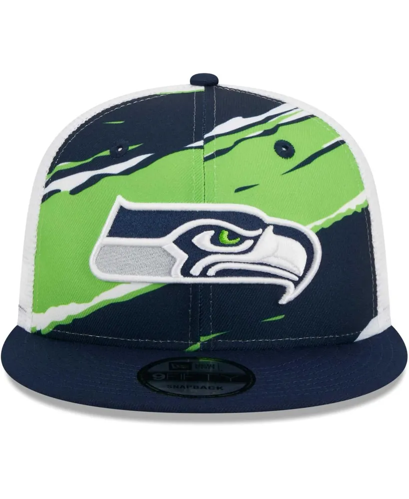 Men's New Era College Navy Seattle Seahawks Tear Trucker 9FIFTY Snapback Hat