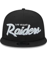 Men's New Era Black Las Vegas Raiders Main Script 9FIFTY Snapback Hat