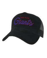Big Boys and Girls Mitchell & Ness Black New York Giants Times Up Precurved Trucker Adjustable Hat