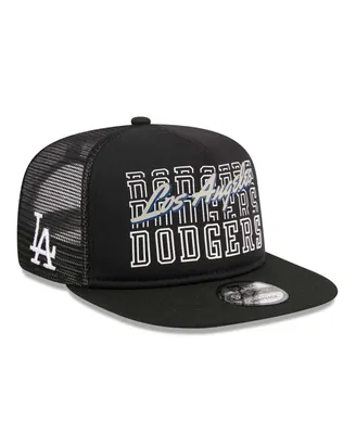 Men's New Era Black Los Angeles Dodgers Street Team A-Frame Trucker 9FIFTY Snapback Hat