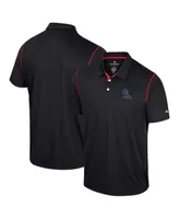 Men's Colosseum Black Ole Miss Rebels Cameron Polo Shirt