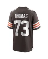 Men's Nike Joe Thomas Brown Cleveland Browns Retired Player Game Jersey