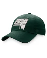 Men's Top of the World Green Michigan State Spartans Slice Adjustable Hat