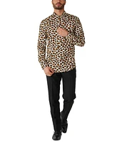 OppoSuits Men's Crazy Party Shirt - Long sleeve Button Down for Men The Jag Slim Fit