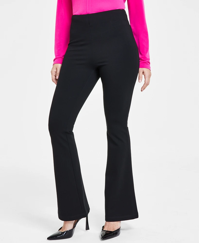 I.n.c. International Concepts Women's High-Rise Ponte Flare-Hem Pants, Created for Macy's