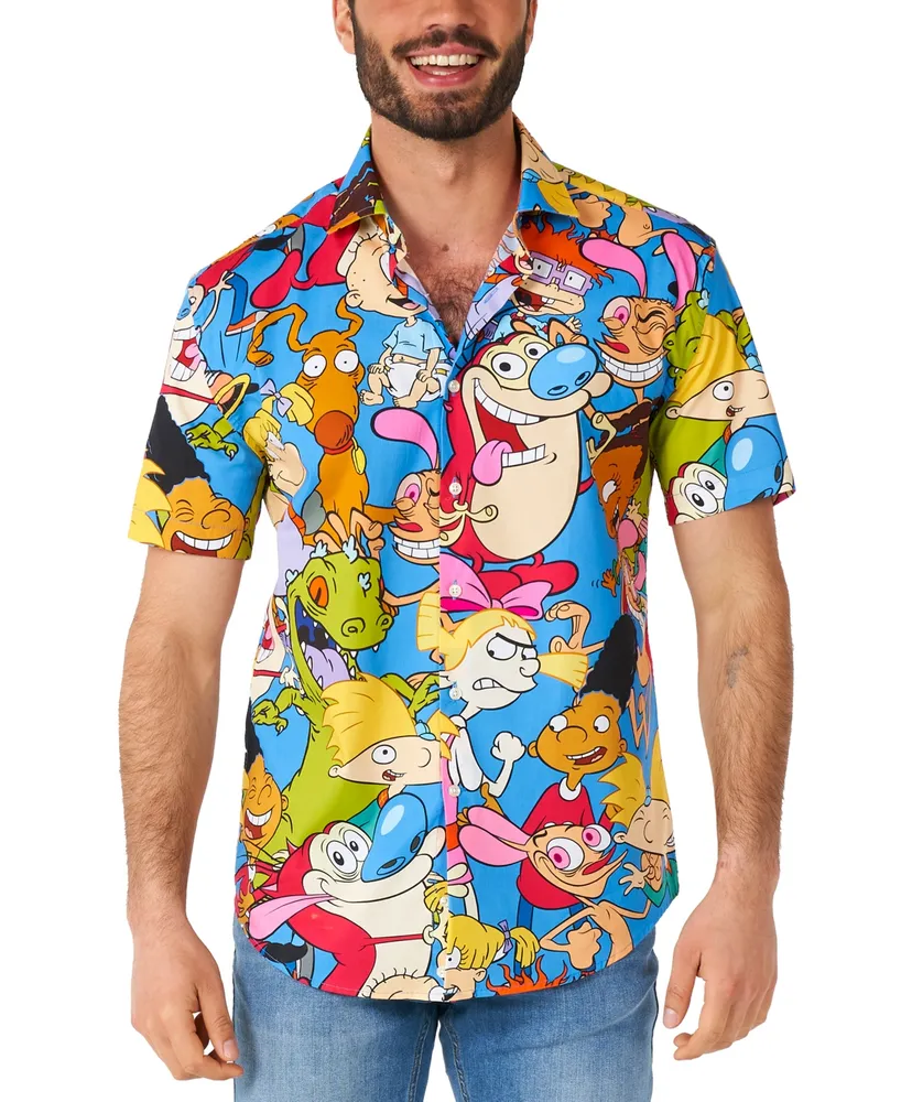 OppoSuits Men's Short-Sleeve Nickelodeon Characters Graphic Shirt