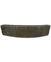 Closeout! Hansley 5-Pc. Zero Gravity Leather Sectional with Power Recliner and Chaise, Created for Macy's