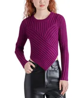 Steve Madden Women's Melissa Asymmetrical-Hem Ribbed Sweater