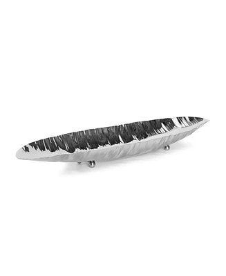 Classic Touch Stainless Steel Boat Dish, 20.5" L