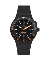 Jacques Lemans Men's Hybromatic Watch with Solid Stainless Steel Strap, Ip-Black - Sandblast 1-2109