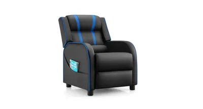 Slickblue Kids Recliner Chair with Side Pockets and Footrest